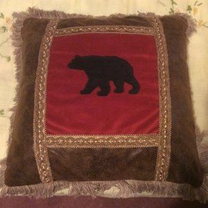 Bear-themed decorative pillows